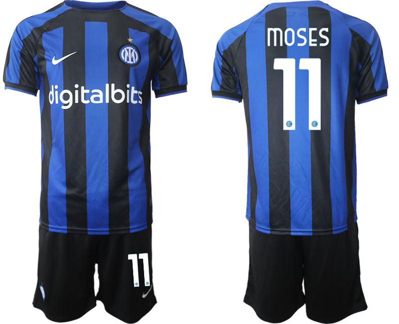 Cheap Men 2022-2023 Club Inter Milan home blue 11 Soccer Jersey